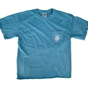 Comfort Colors AP Psychology Sheldon Pocket Tee Shirt Top Size Medium Turquoise